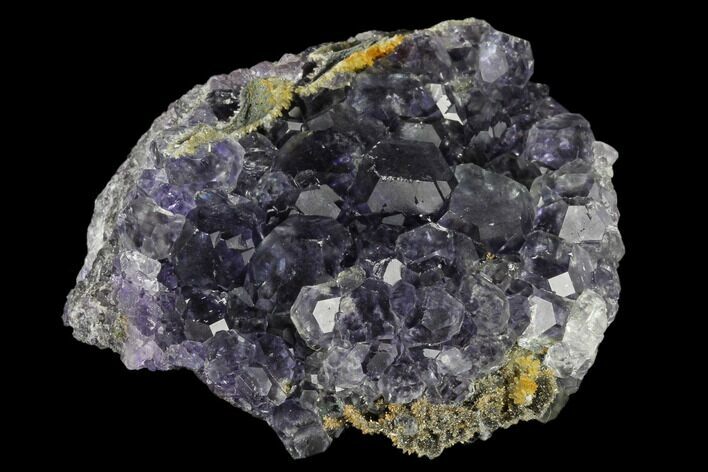 Purple-Green Fluorite Crystals with Quartz - China #114028